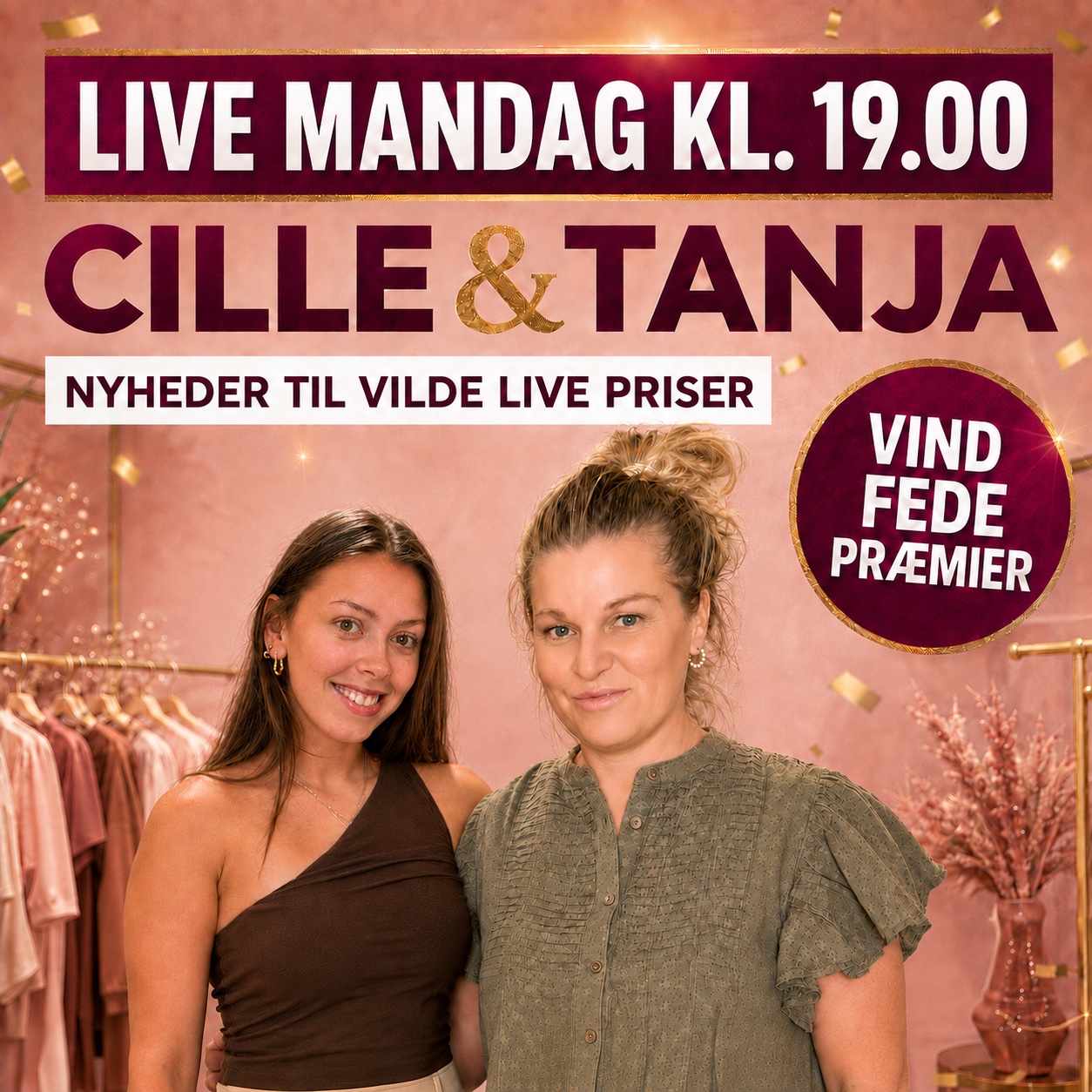 Cille og Tanja p&aring; et Shiny live-begivenhedsbillede