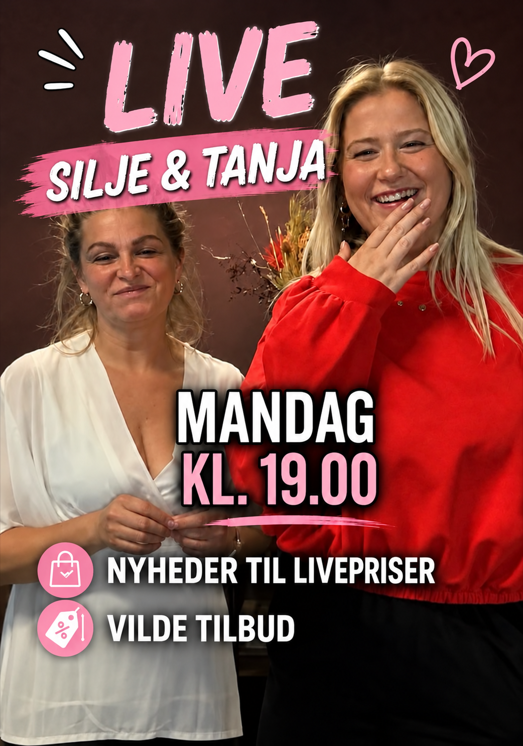 Silje og Tanja &ndash; mandagslive kl. 19 hos Shiny