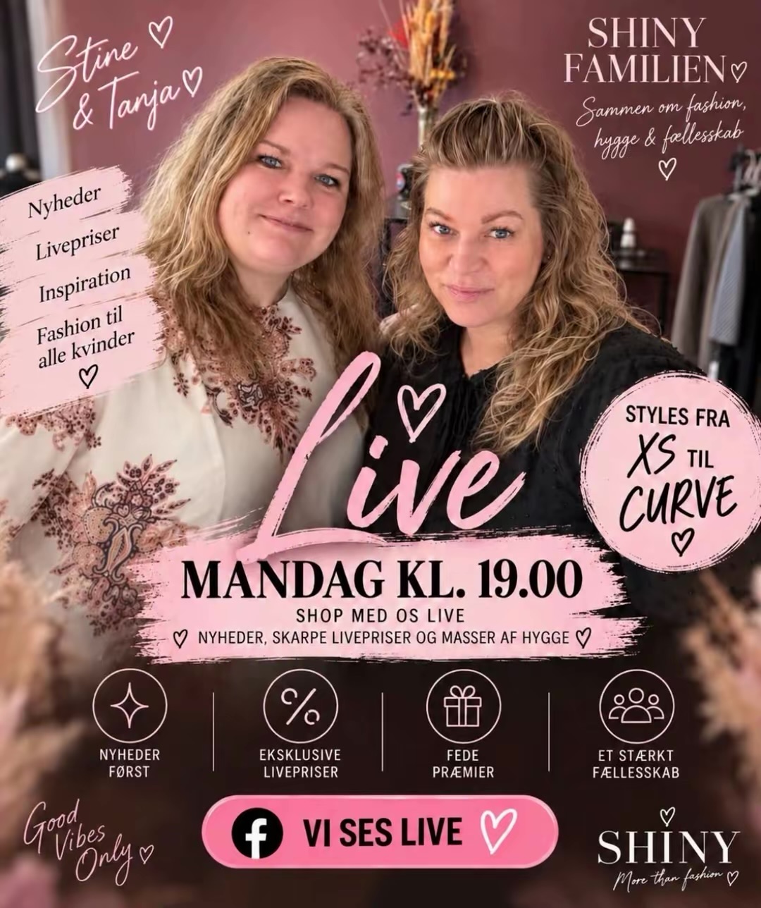 Stine og Tanja &ndash; live mandag kl. 19.00