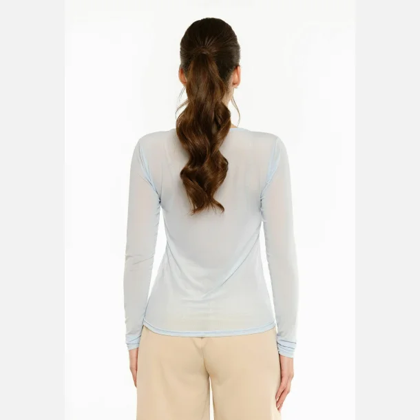 Liberte Essentiel Mesh LS Tshirt Light Blue