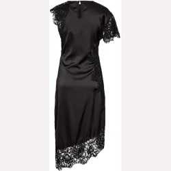 Noisy May Wren S/S Satin Long Dress Black