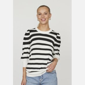 Sisters Point Halia bluse cream/black