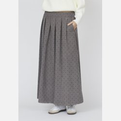 Sisters Point Usla Long Skirt Grey Dot