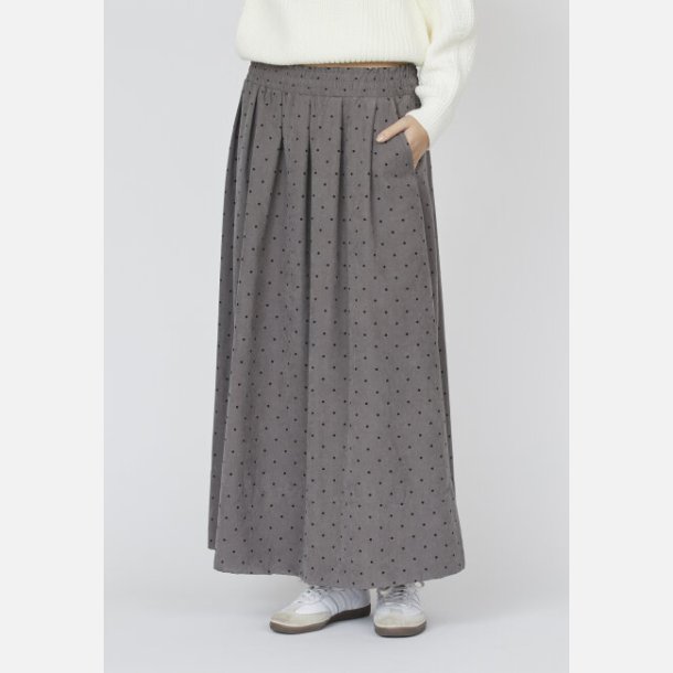 Sisters Point Usla Long Skirt Grey Dot