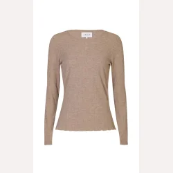 Liberte Essentiel Natalia Round Neck Blouse Golden Lurex