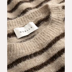 Noella N-Mafalda Knit Brown Sand Stripe
