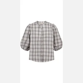 Freequent Mika Blouse Check Star Off-White W. Baby Blue