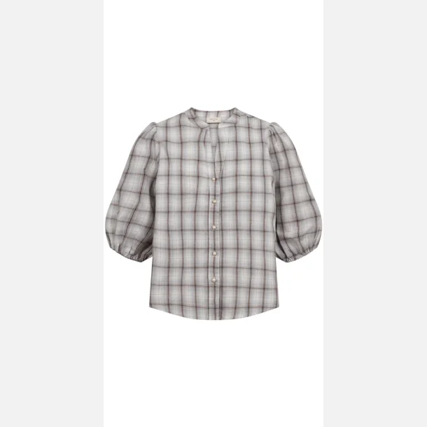 Freequent Mika Blouse Check Star Off-White W. Baby Blue