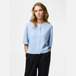 Pieces Silly O-Neck Knit Cardigan Blue 