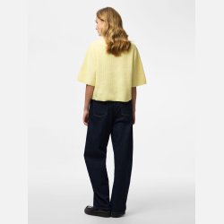 Pieces Silly O-Neck Knit Cardigan Yellow