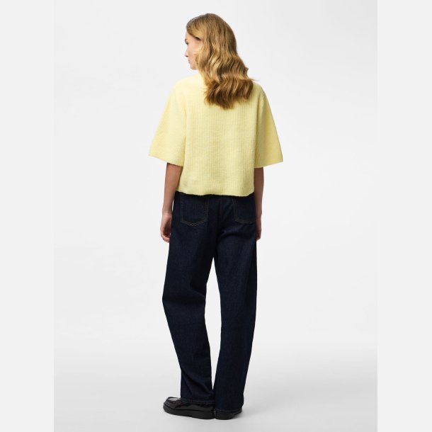 Pieces Silly O-Neck Knit Cardigan Yellow