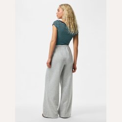 Pieces Chilli HW New Wide Sweat Pants Light Grey Melange 