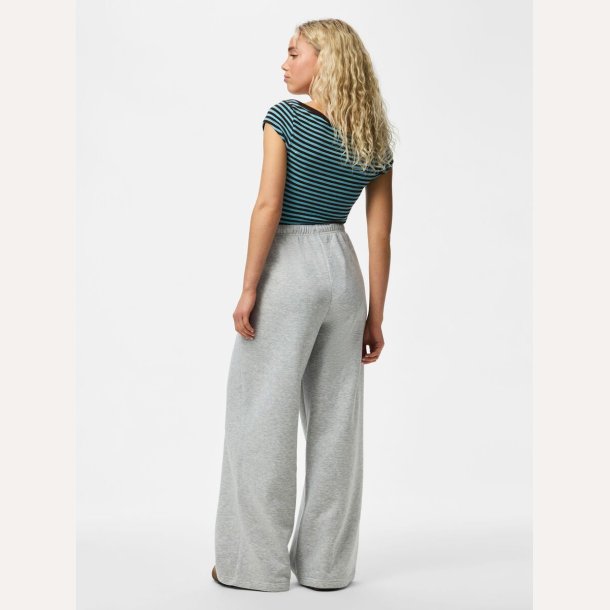 Pieces Chilli HW New Wide Sweat Pants Light Grey Melange 