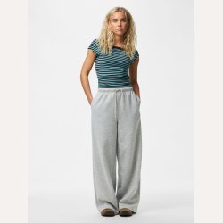 Pieces Chilli HW New Wide Sweat Pants Light Grey Melange 