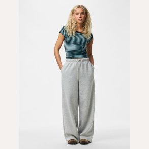 Pieces Chilli HW New Wide Sweat Pants Light Grey Melange 