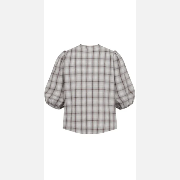 Freequent Mika Blouse Check Star Off-White W. Baby Blue