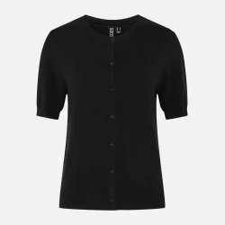 Pieces Nora SS O-Neck Knit Cardigan Black
