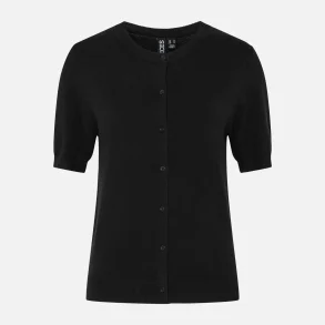 Pieces Nora SS O-Neck Knit Cardigan Black