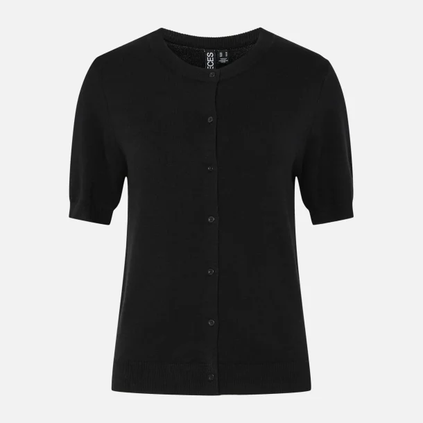 Pieces Nora SS O-Neck Knit Cardigan Black