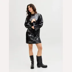 JJXX Izzy Sequin LS Dress WVN Black