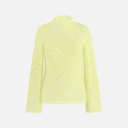 HYPEDROP Renata Flared Mesh Top Anise Flower