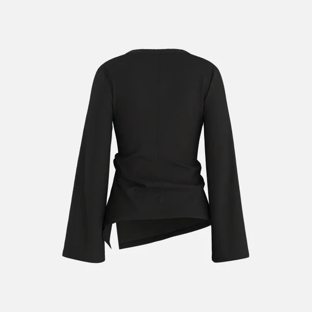 PREORDER HYPEDROP Riva LS Wide Draped Top Black