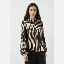 YAS Asina LS Shirt Zebra Print 