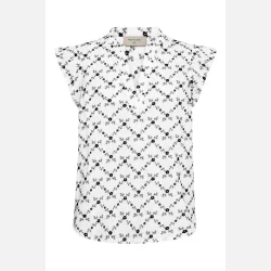 Freequent Alisa Blouse Broderie Anglaise White W. Coffeebean