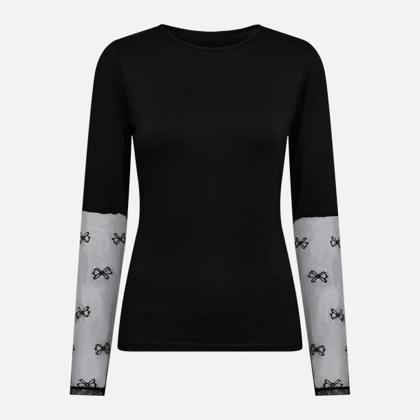 Liberte Essentiel Isa lace bluse black bow