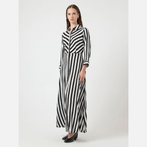 YAS Savanna Long Shirt Dress Black/White