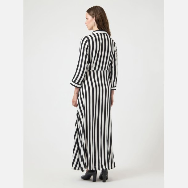 YAS Savanna Long Shirt Dress Black/White