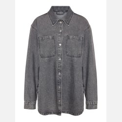 Noisy May Denim Shacket Grey