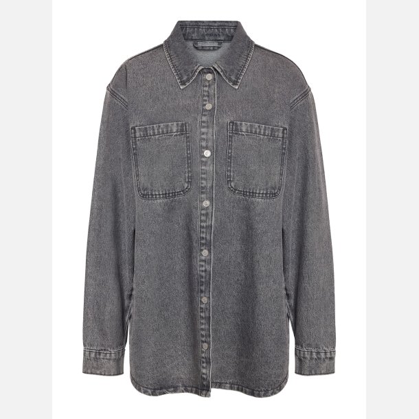 Noisy May Denim Shacket Grey