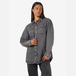 Noisy May Denim Shacket Grey
