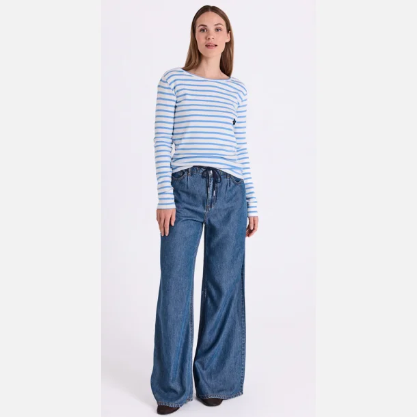 Freequent Famila Tee Striped Embroidery 