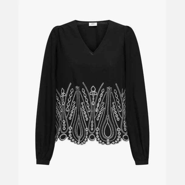 JDY Molly Anglaise Top Black/White