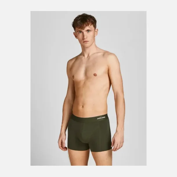 Jack &amp; Jones Basic bamboo trunks 3 pak forest/sort/navy