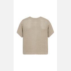 Freequent Tota Cardigan Hole Pattern Silver Mink