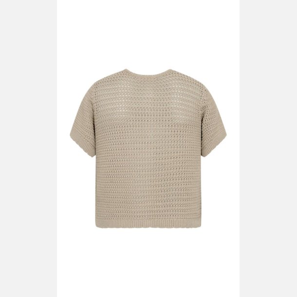 Freequent Tota Cardigan Hole Pattern Silver Mink