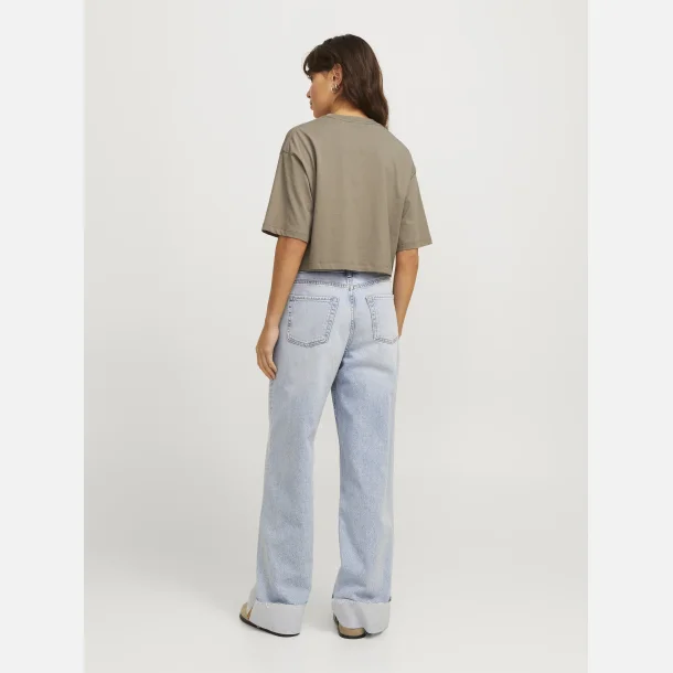 JJXX Andrea Loose Cropped Tee Brindle