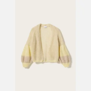 Noella Liana Knit Cardigan Butter Yellow/cream