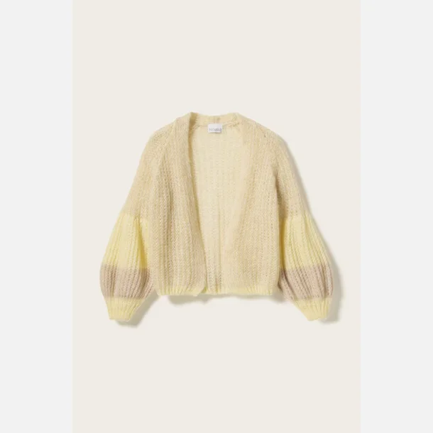 Noella Liana Knit Cardigan Butter Yellow/cream