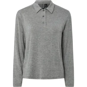 Pieces Ritt Polo Shirt Grey