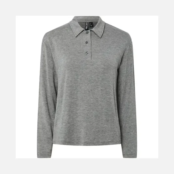 Pieces Ritt Polo Shirt Grey