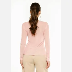 Liberte Essentiel Mesh LS Tshirt Rose
