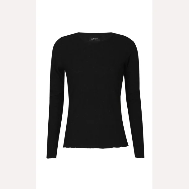 Liberte Essentiel Natalia Round Neck Blouse Black Lurex