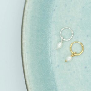 Smykish Second Hoop Guld eller Slv m. perle