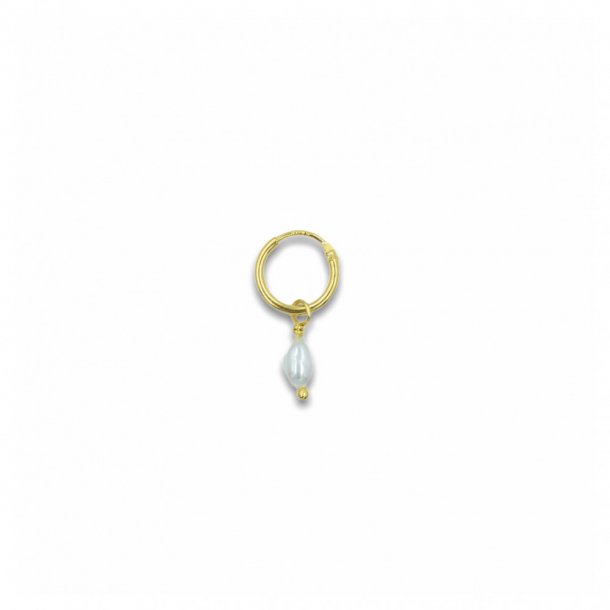Smykish Second Hoop Guld eller Slv m. perle