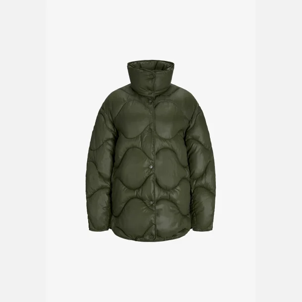 JJXX Stella Shiny Quilted Jakke Grn