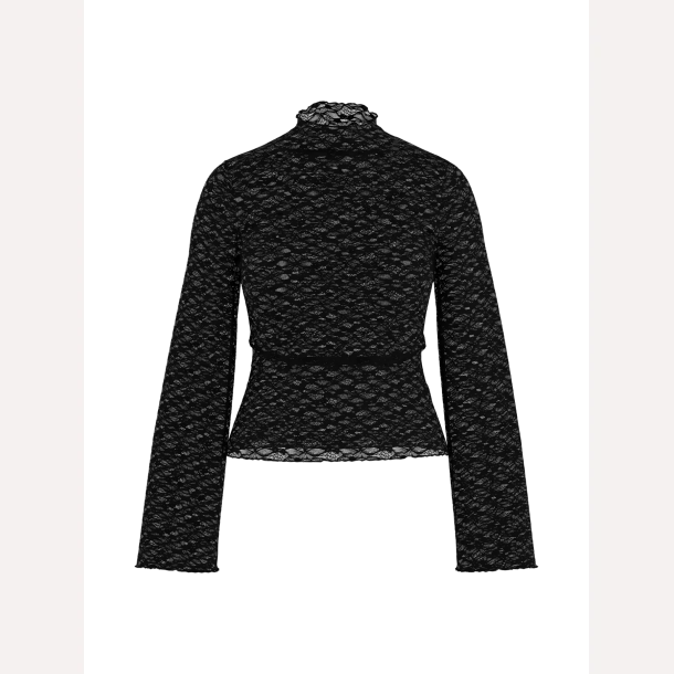 PREORDER HYPEDROP Pacy Flared Lace Top Black 